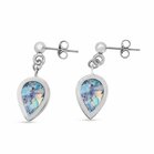 Oorbellen met Romeins Glas in handbewerkt druppel vormig hangertje uit de Rafael Jewelry Collectie