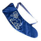 Tas voor Ramshoorn Shofar in prachtig blauw fluweel met borduursel in goudkleur met de Leeuw van Juda