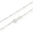 Collier / Ketting, Zilveren basis ketting met Venetiaanse schakeltjes van 1 mm leverbaar in verschillende lengtes