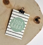 Cadeaukaartje met Toda Raba (Hartelijk dank) in mintgroen van Ahavah design