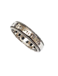 Zilveren 'Spinning' Ring van Marina uit Israel, 5mm breed met de Hebreeuwse Bijbeltekst: 'Ani ledodi wedod