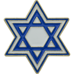 Reversspeld met de Davidster in Blauw / Wit