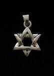 Hangertje, zilveren Davidster 2,3 cm