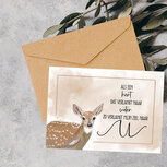 Kaart &#039;Als een hert dat verlangt naar water zo verlangt mijn ziel naar U&#039;