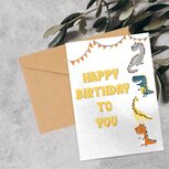 Kaart &#039;Dino - Happy birthday&#039;