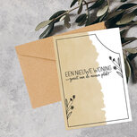 Kaart &#039;Een nieuwe woning. Geniet van de nieuwe plek!&#039;