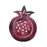 Handbeschilderde onderzetters van Yair Emanuel  - Twee stuks - in de vorm van granaatappels