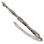 Jadje, mooi Jadje van verzilverd metaal met reli&euml;fmotief van de Oude Stad Jeruzalem en de Davidster