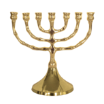 Kleine vergulde Menorah van 11 cm