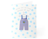 Felicitatiekaart, met Hebreeuws/Engelse tekst voor de geboorte van een Jongen