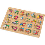 Houten puzzel met Alef-Bet letters voor baby&rsquo;s en jonge kinderen