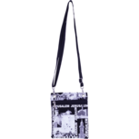 Schoudertasje / Reistasje zwart/wit met afbeeldingen van Jeruzalem