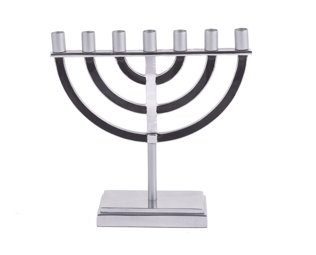 Vermelding toekomst Opgetild Menorah / Menora, prachtige 7-armige Menorah small van Yair Emanuel, uitgevoerd in nikkel met neurtrale zwarte kleur accenten - webwinkel in Israel producten en Joods religieuze artikelen Vermelding toekomst Opgetild Menorah / Menora, prachtige 7-armige Menorah small van Yair Emanuel, uitgevoerd in nikkel met neurtrale zwarte kleur accenten - webwinkel in Israel producten en Joods religieuze artikelen