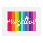 Felicitatiekaart, neutrale 'Mazeltov' kleurrijke kaart met glitterrand passend voor elke gelegenheid waarbij u iemand