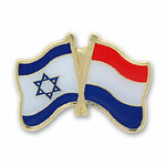 Reversspeld met Israëlische en de Nederlandse vlag 