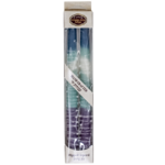 Shabbats kaarsen paars / blauwgroen / gebroken wit