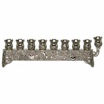 Chanukah Menorah (Chanoekia) mooi gedecoreerd met Joods religieuze items