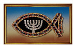 Magneet Ichthus en menorah