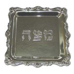 Matze schotel, verzilverd.