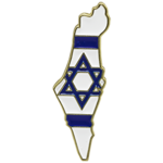 Reversspeld met Israëlische vlag in de kaart van Israël