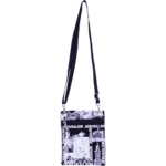 Schoudertasje / Reistasje zwart/wit met afbeeldingen van Jeruzalem