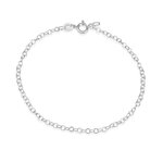 Zilveren Schakelarmband met veerringsluiting en fijne schakeltjes voor het bevestigen van Click Bedels