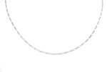 Collier / Ketting, zilveren ketting met Figaro schakeltjes van 2,3 mm leverbaar in verschillende lengtes