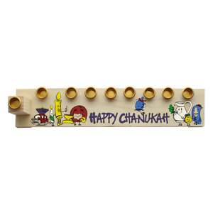 Werkje voor Chanukah: Versier je eigen houten Chanoekia met verf houten basis en cupjes 