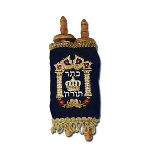 Torah rol klein, donkerblauw