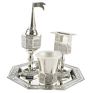 Havdalah Set met achthoekige schotel.