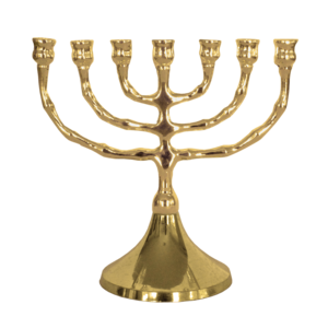 Kleine vergulde Menorah van 11 cm