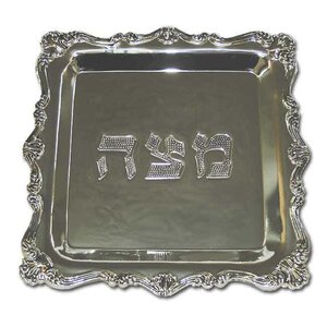 Matze schotel, verzilverd.