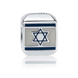 Zilveren Bedeltje met Israelvlag 