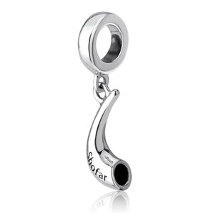 Hangend Shofar bedeltje van zilver 