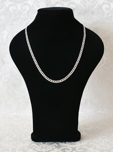 Collier / Ketting zilver met grote schakels, bijzonder geschikt voor heren