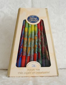 Chanukah kaarsen (kosher) in mooie warme kleuren