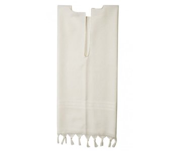 Tallit katan (kleine Tallit) van 100% wol met tzitzit (gebedskwastjes) met of zonder blauwe draad om onder de kleding te dragen