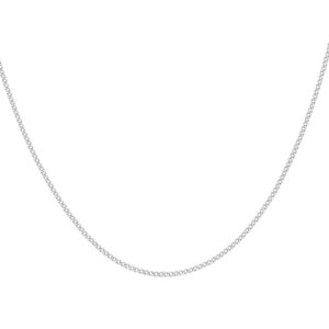 Collier / Ketting, zilveren basis ketting met Gourmet schakeltjes van 1,7 mm leverbaar in verschillende lengtes