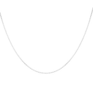 Collier / Ketting, zilveren ketting met glanzend gepolijste Jasseron schakeltjes van 2,1 mm leverbaar in verschillende lengtes