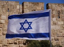 Israël vlag klein, 80 x 60 cm