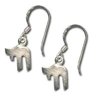 Oorhangers, zilver met een kleine Chai (=Leven)