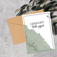 Kaart &#039;Gedoopt. God&#039;s zegen&#039;
