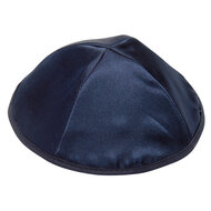 Keppeltje donkerblauw satijn.