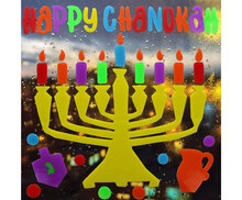 Happy Chanukah raamsticker