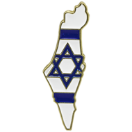 Reversspeld met Israëlische vlag in de kaart van Israël