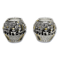 Shabbats kandelaars van de oude stad Jeruzalem - geschikt voor waxinelichtjes