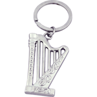Sleutelhanger David's harp zilver
