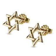 Davidster oorbelletjes, 14K gouden oorstekers met Davidster uit de Rafael Jewelry collectie