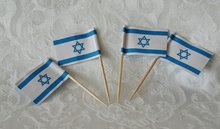 Snackprikkertjes / Cocktailprikkertjes met Israel vlaggetjes
