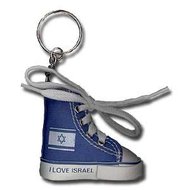 Sleutelhanger Sneaker met decoratie van de Israelische vlag